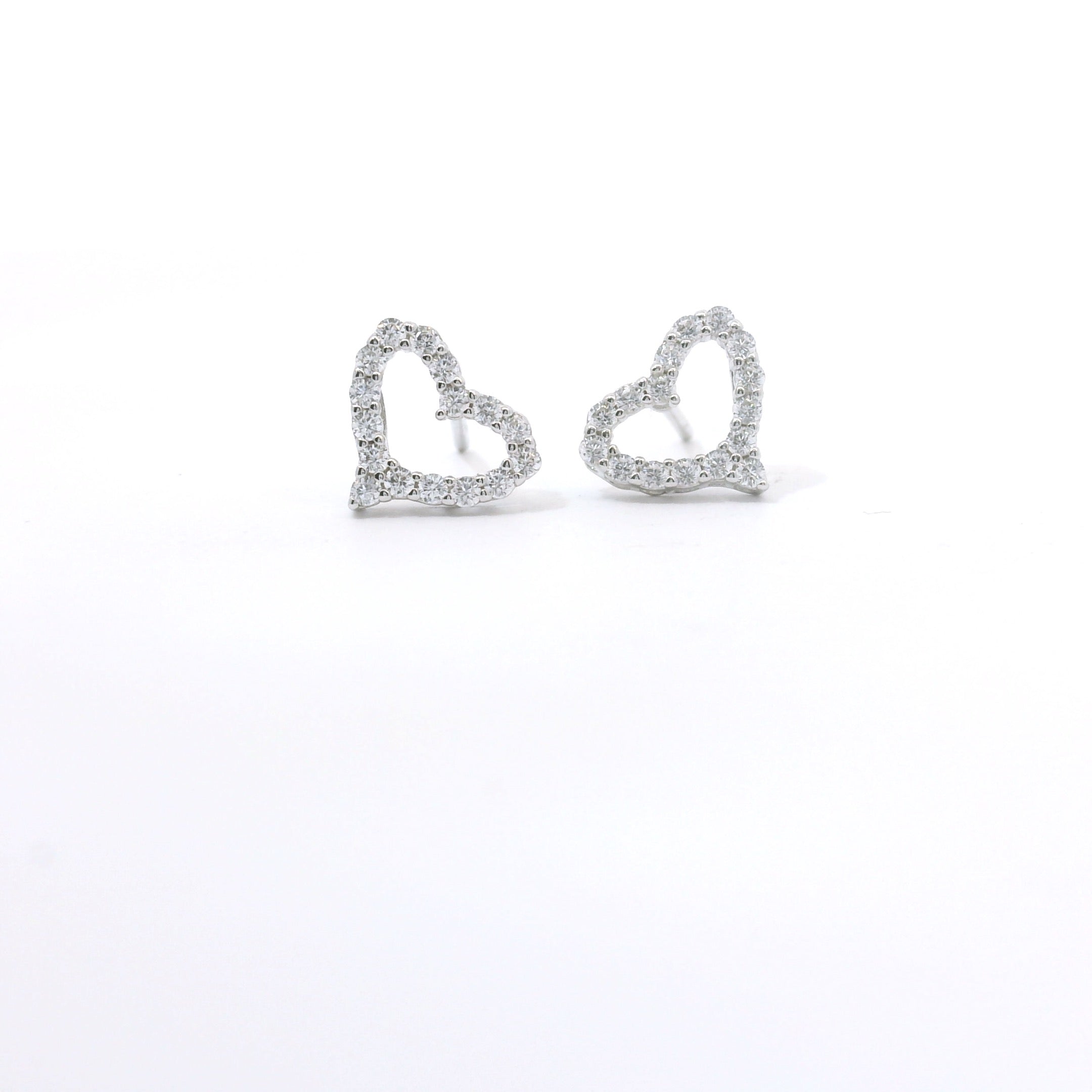 Sterling Silver with Heart Elegant Earrings image 0
